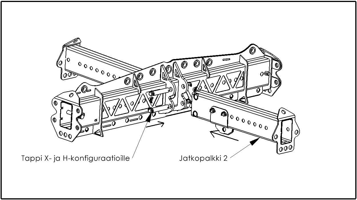 Manual drawing of the ModuBeam X-beam configuration.